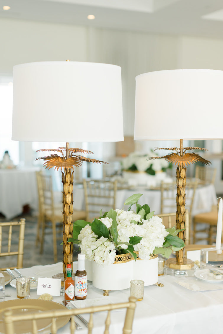 Palm Island Lamp - Gold