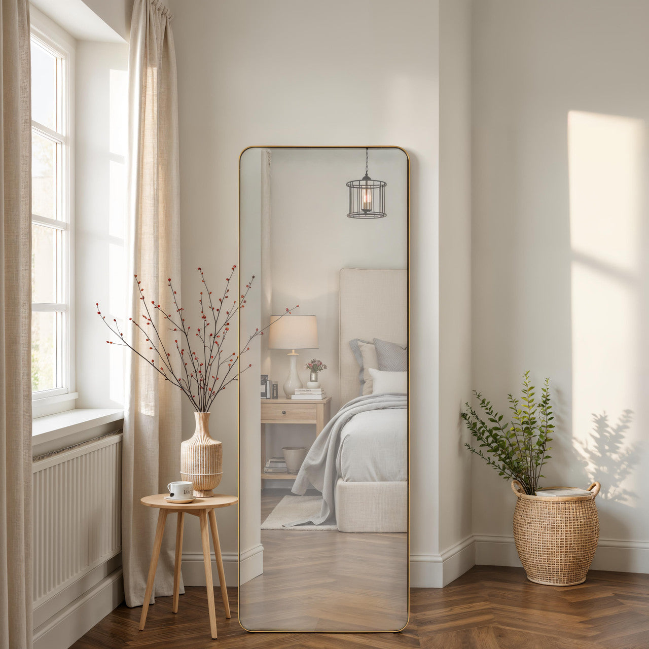 Melrose Gold Floor Mirror | Cooper Classics