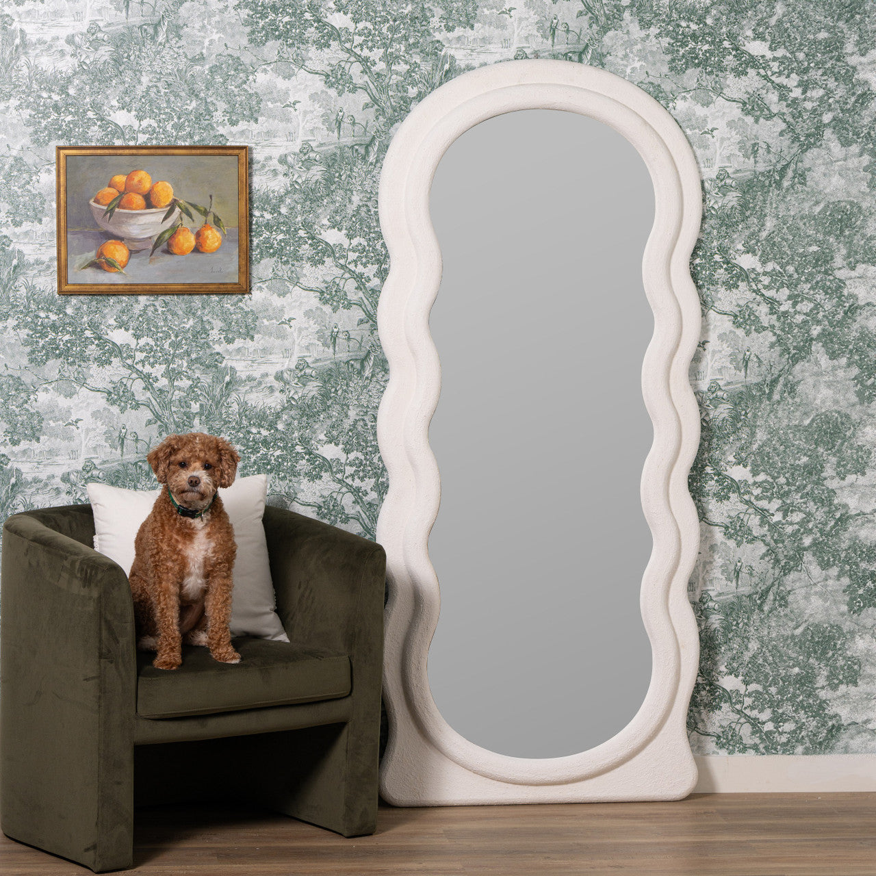 Lana White Floor Mirror