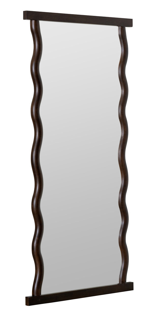 Livia Dark Wood Floor Mirror