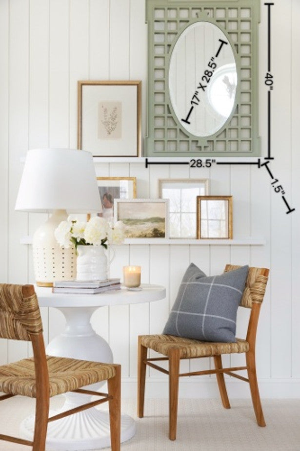 Bria Hammel x Cooper Classics Garden Mirror in Sage 11