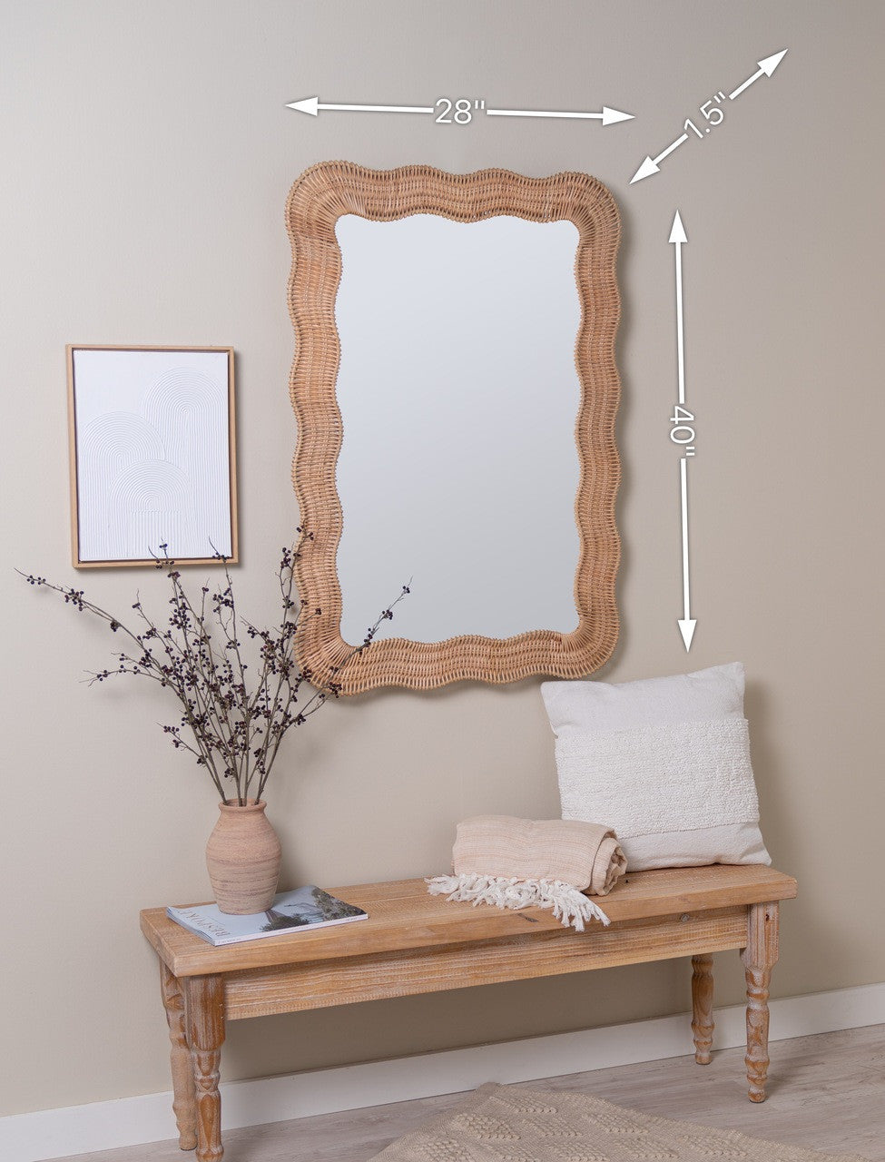 Cooper Classics X Erin Gates Scalloped Linden Mirror