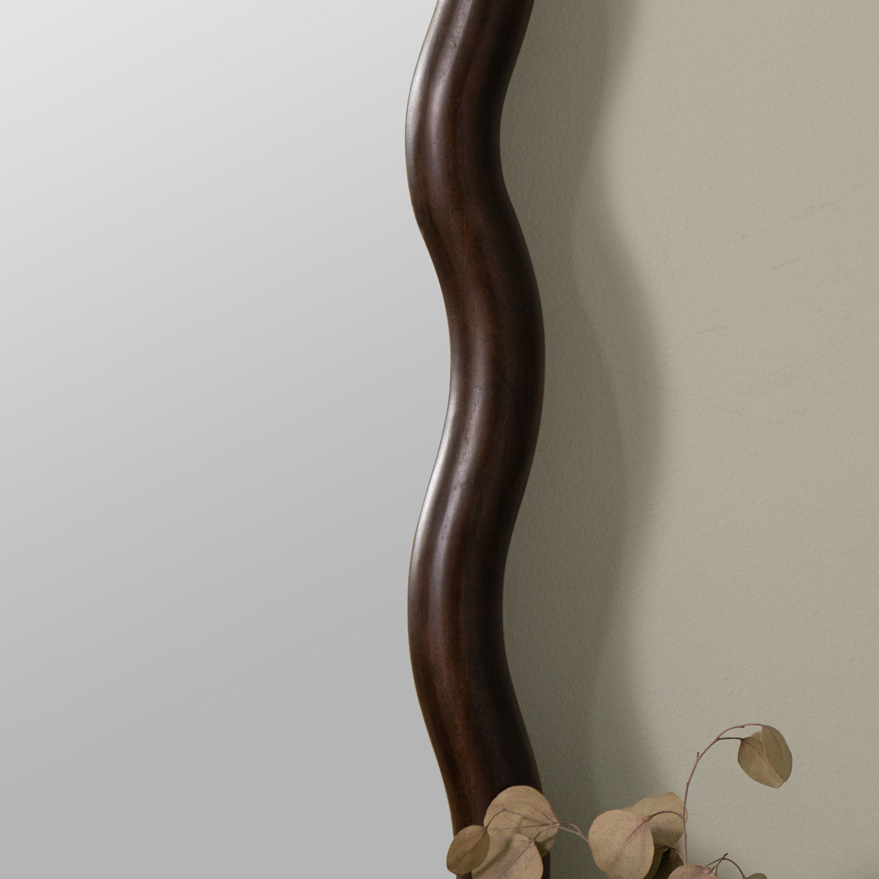 Livia Dark Wood Floor Mirror