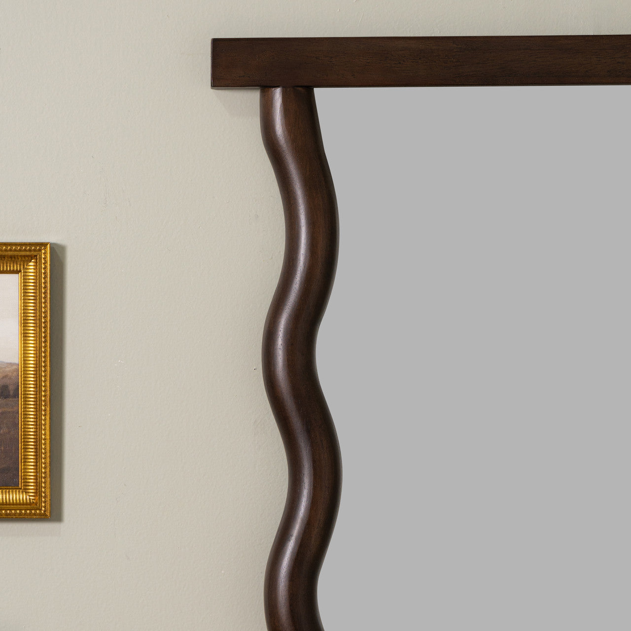 Livia Dark Wood Floor Mirror