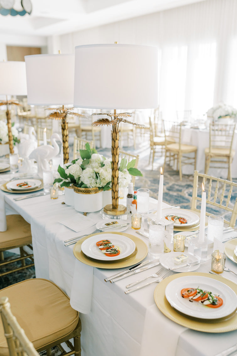 Palm Island Lamp - Gold