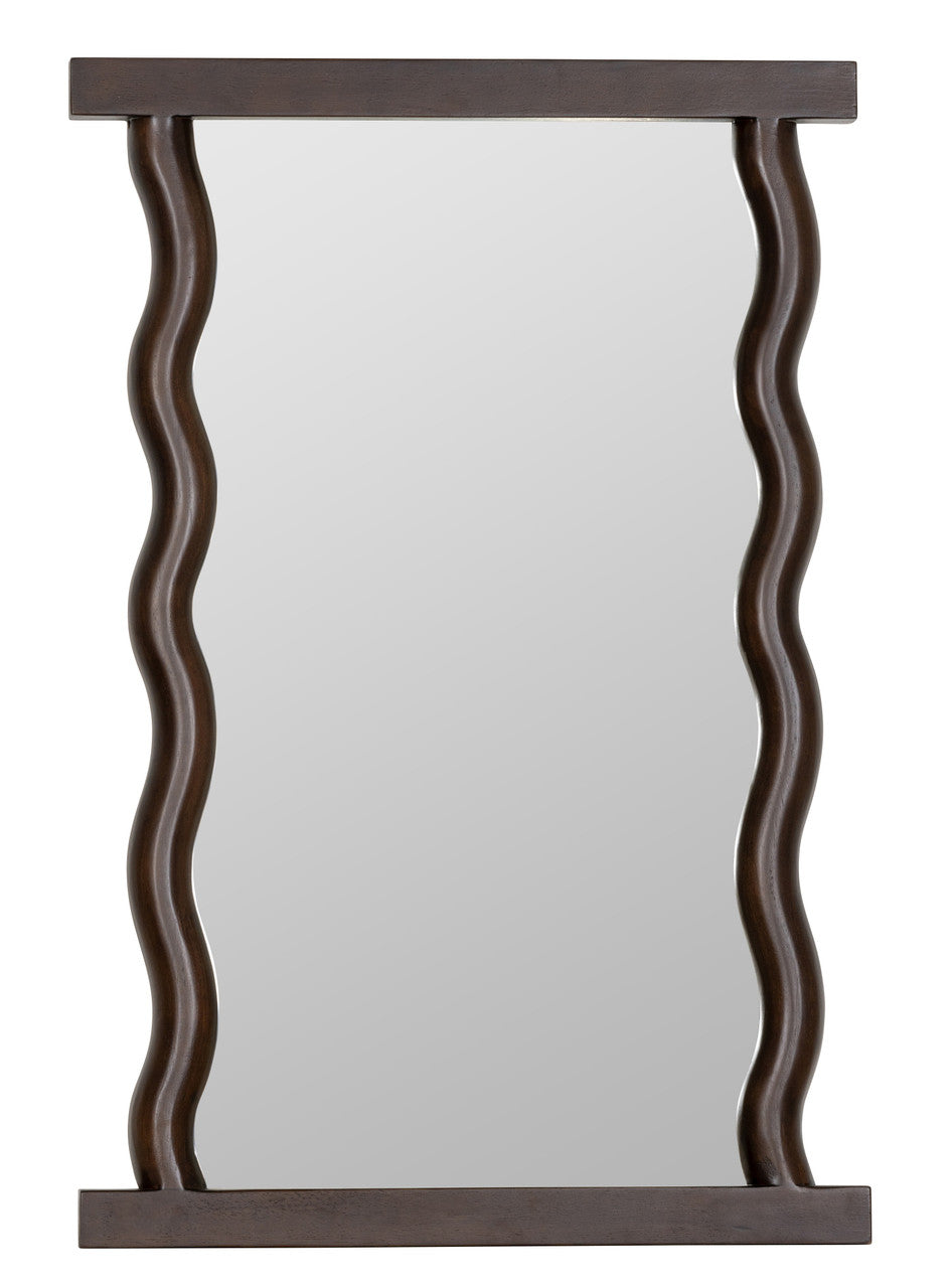 Livia Dark Wood Wall Mirror