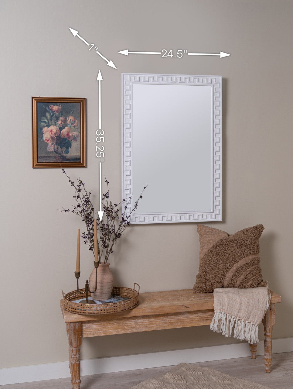 Cooper Classics X Erin Gates Brook White Wall Mirror