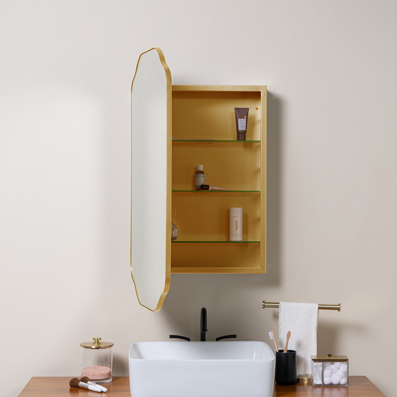 Sebastian Gold Medicine Cabinet