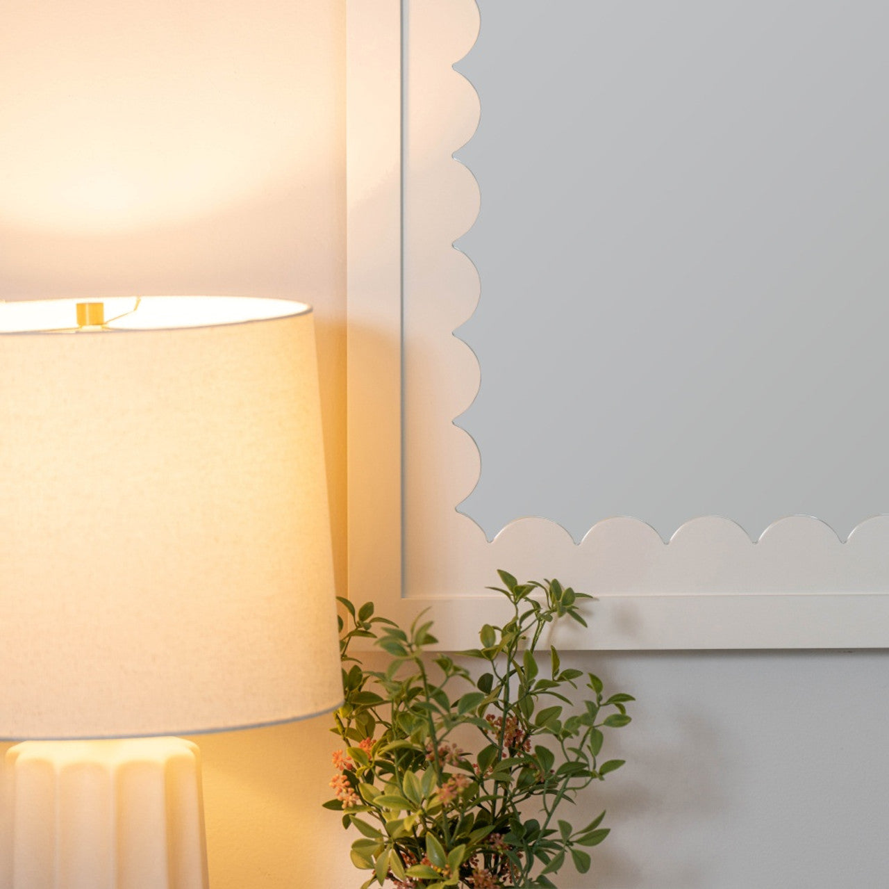 Cooper Classics X Caitlin Wilson Gigi White Wall Mirror