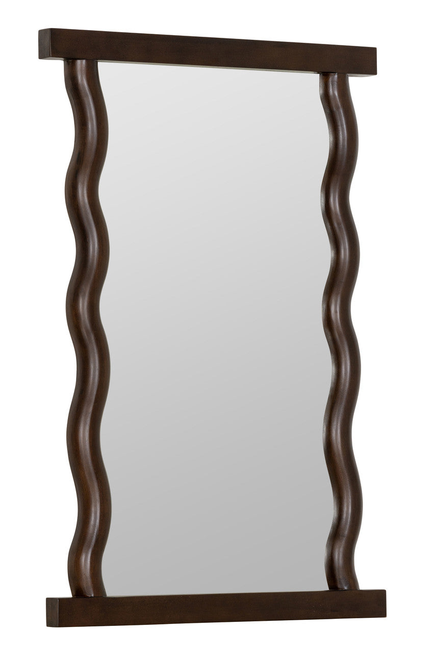 Livia Dark Wood Wall Mirror