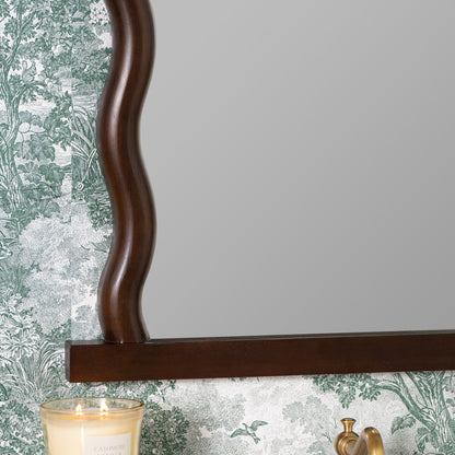 Livia Dark Wood Wall Mirror
