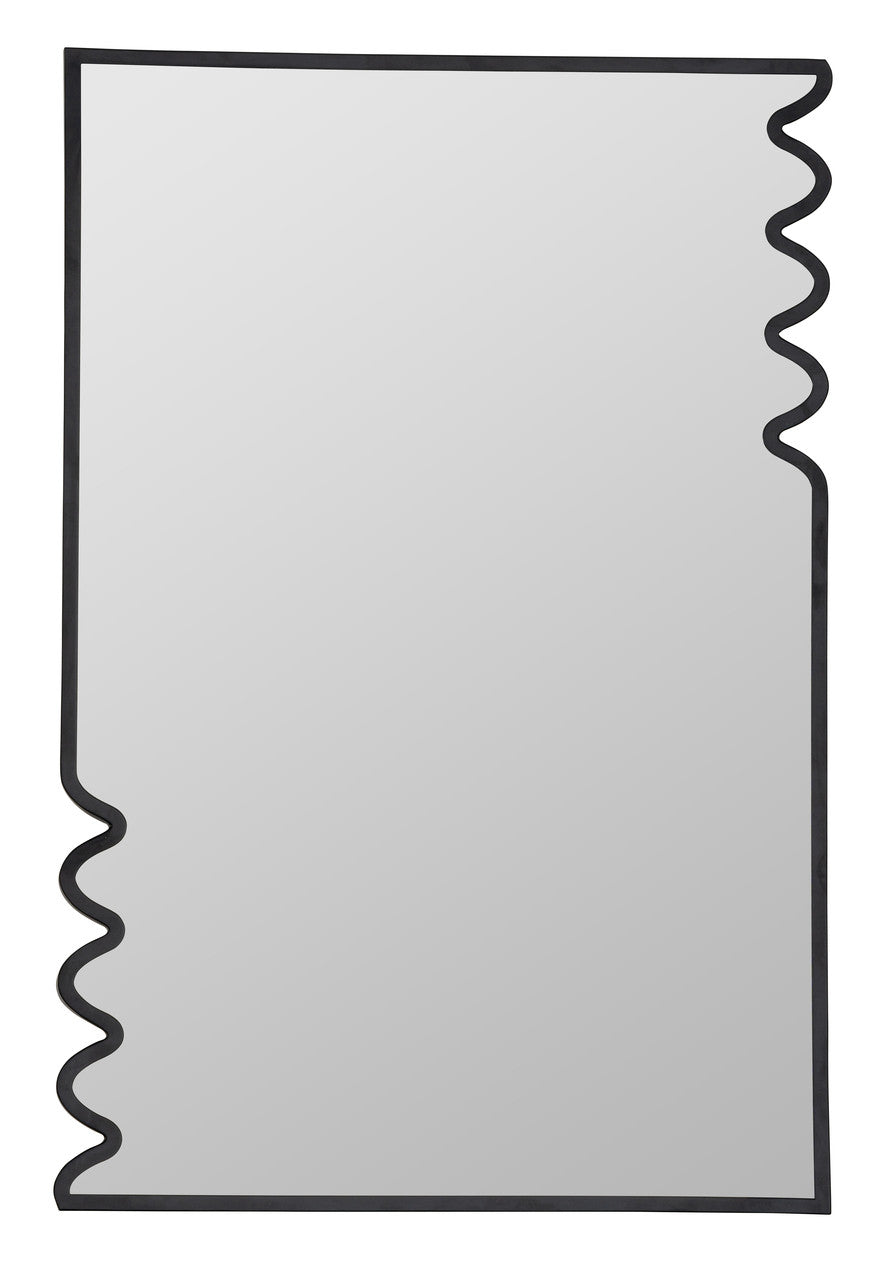 Lacon Black Metal Wall Mirror