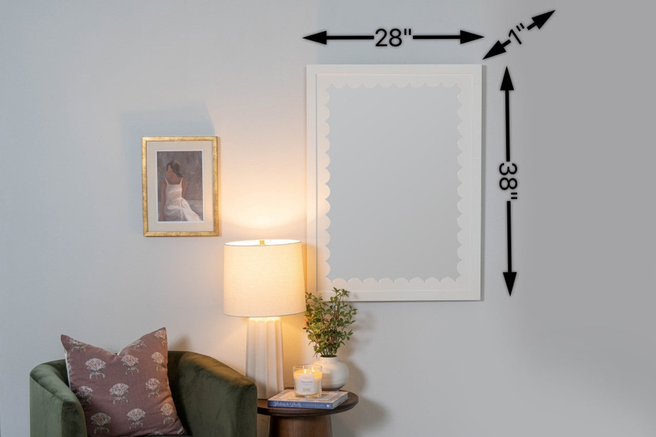 Cooper Classics X Caitlin Wilson Gigi White Wall Mirror