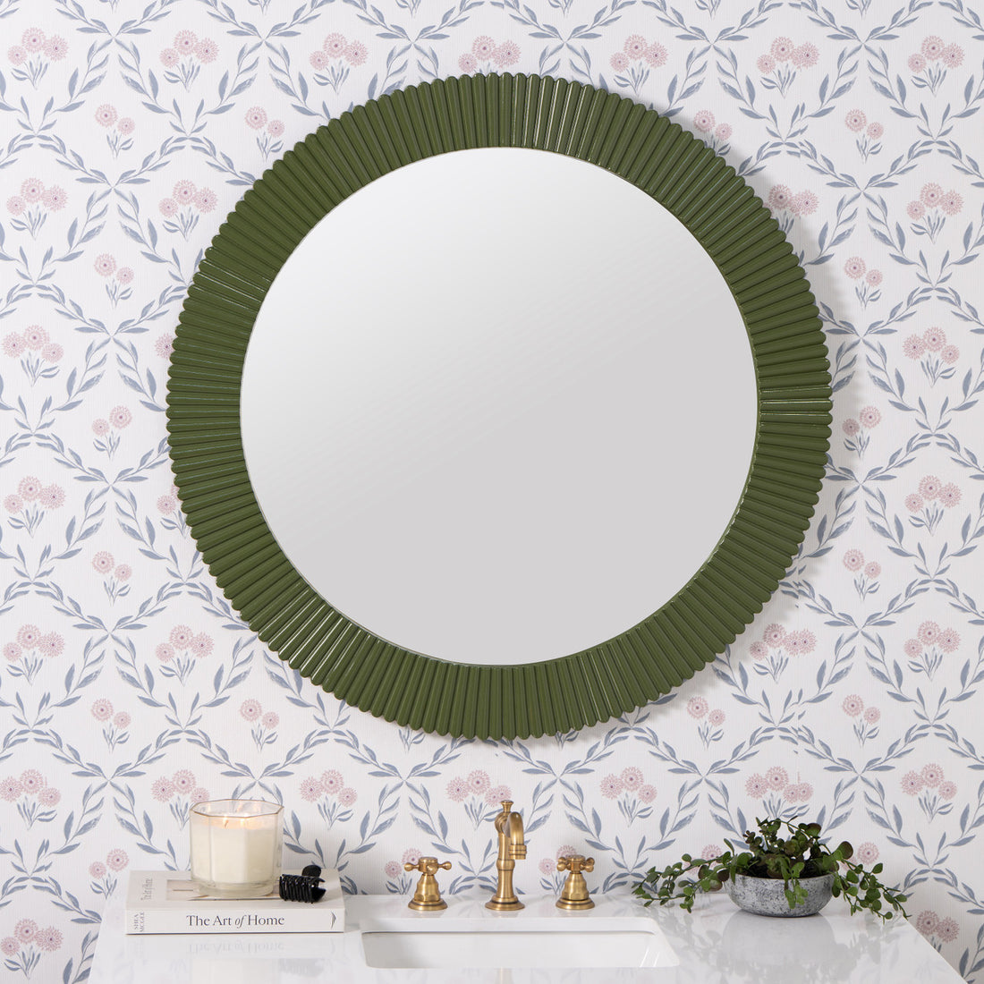 Josia Dark Forest Wall Mirror