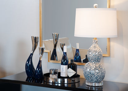 Snow Leopard Lamp - Blue