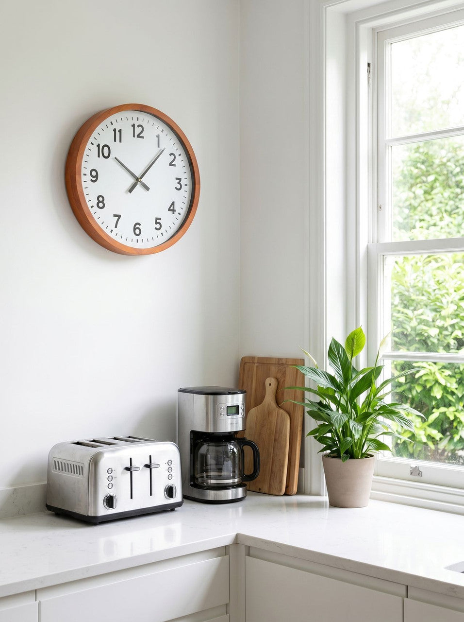 Warren Wall Clock - Honey Wood | Cooper Classics
