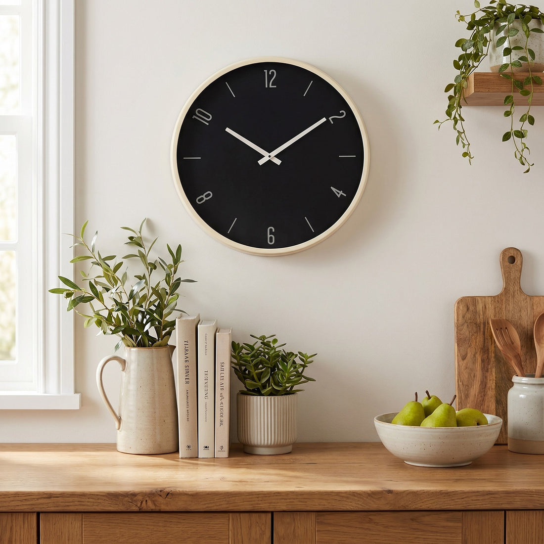Braxton Wall Clock - White Metal | Cooper Classics