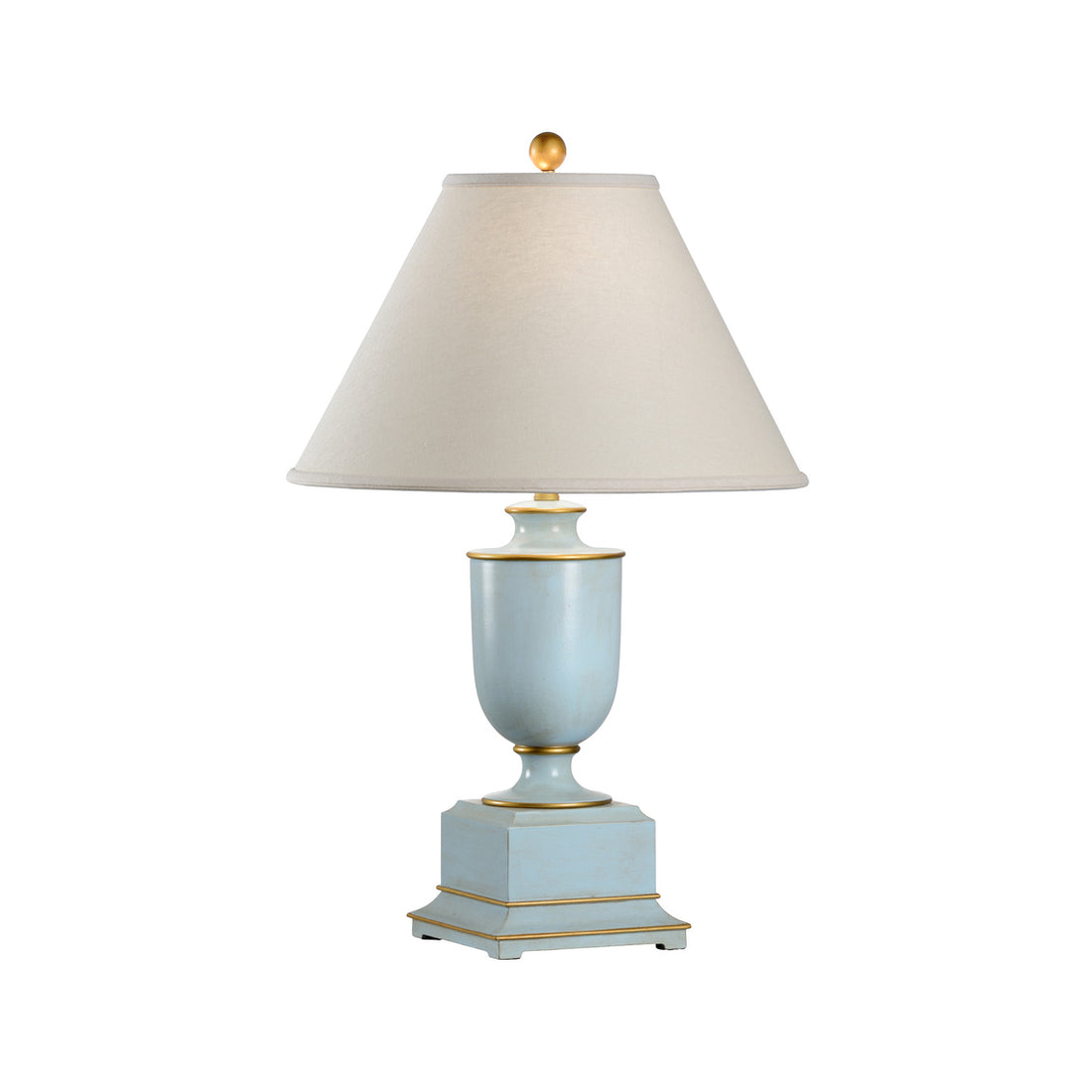 Old Washed Urn Lamp - Blue