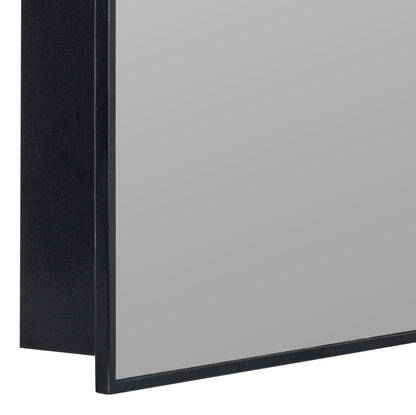 Simone Black Medicine Cabinet - Recess Mount