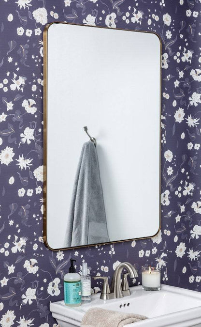 Somerset Frameless Gold Bathroom Mirror